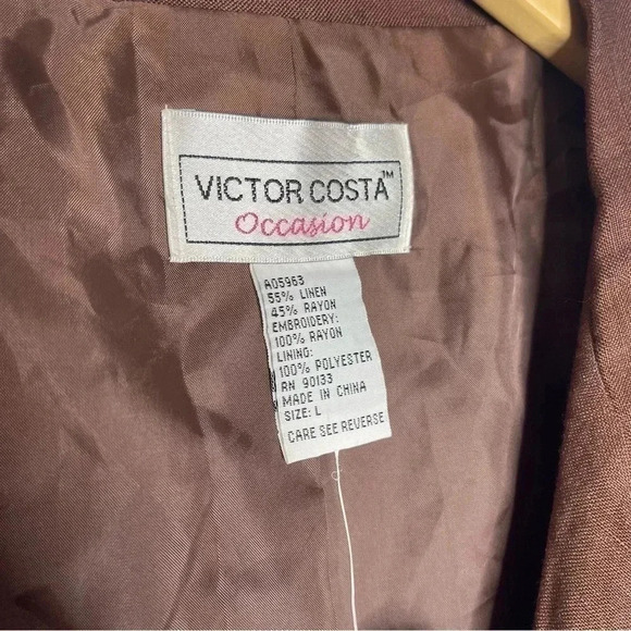VICTOR COSTA OCCASION EMBROIDERED BLAZER JACKET WOMEN'S Size Large NWT - Picture 5 of 6